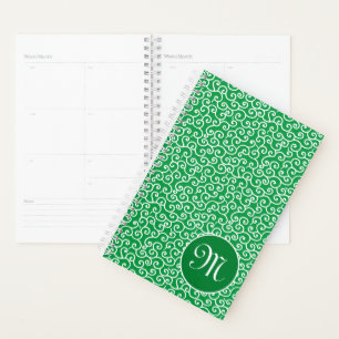 Green Japanese Karakusa Spiral Vine Pattern Planer