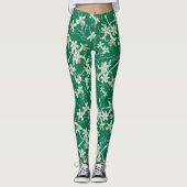 GREEN Jasmin Blütenfeder Yoga pilzt Hose Leggings (Vorderseite)