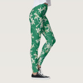 GREEN Jasmin Blütenfeder Yoga pilzt Hose Leggings (Rechts)