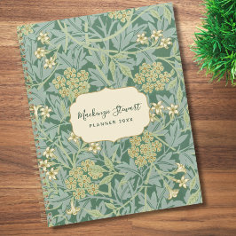 Green Jasmine Floral Pattern 2026 Planer