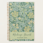 Green Jasmine Floral Pattern 2026 Planer (Vorderseite)