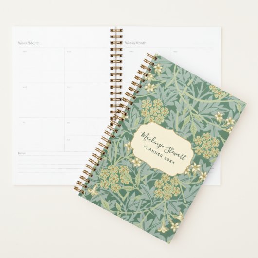 Green Jasmine Floral Pattern 2026 Planer (Anzeige)