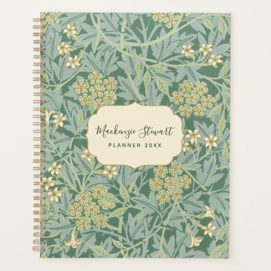 Green Jasmine Floral Pattern 2026 Planer (Vorderseite)