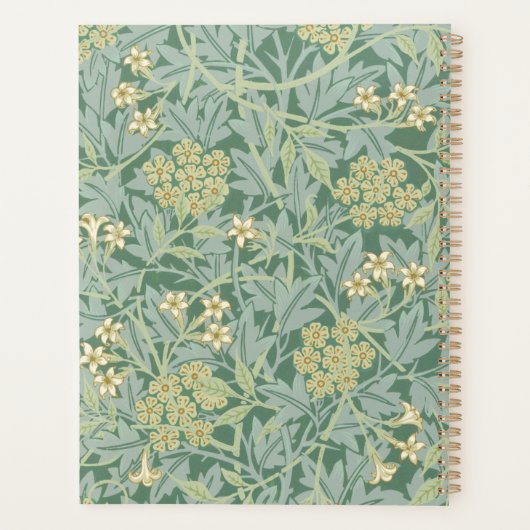 Green Jasmine Floral Pattern 2026 Planer (Rückseite)