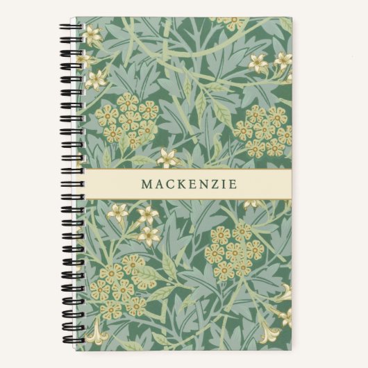 Green Jasmine Floral Pattern Notizblock (Vorderseite)