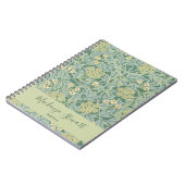 Green Jasmine Floral Pattern Notizblock (Linke Seite)