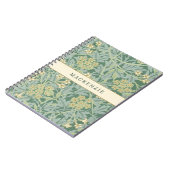 Green Jasmine Floral Pattern Notizblock (Linke Seite)