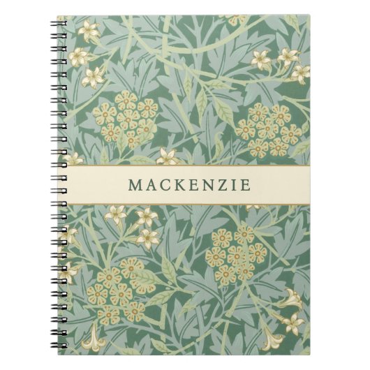 Green Jasmine Floral Pattern Notizblock (Vorderseite)