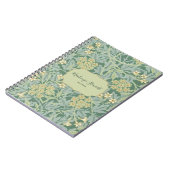 Green Jasmine Floral Pattern Notizblock (Linke Seite)