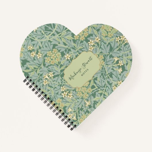 Green Jasmine Floral Pattern Notizblock (Vorderseite)