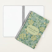 Green Jasmine Floral Pattern Sketchbook Notizblock (Innen)