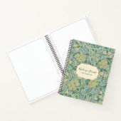 Green Jasmine Floral Pattern Sketchbook Notizblock (Innenseite)