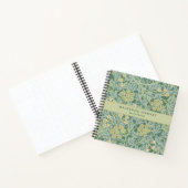 Green Jasmine Floral Pattern Sketchbook Notizblock (Innenseite)