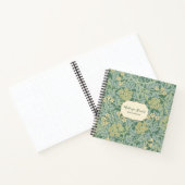 Green Jasmine Floral Pattern Sketchbook Notizblock (Innenseite)