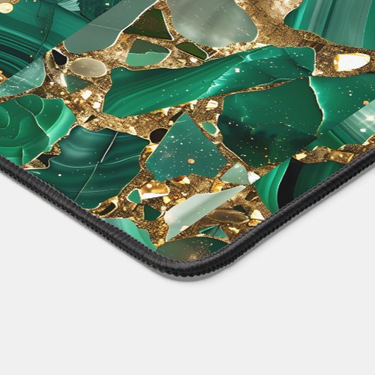Green Jasper & Gold Desk Mat Schreibtischunterlage (Ecke)
