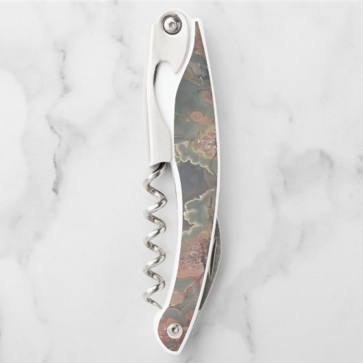 Green Jasper Stone Look Kellnermesser (Vorderseite)