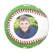 Green Jersey Nummer und Foto Baseball (Vorderseite Links)