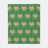 Green JESUS DIE GRÜNDE Weihnachtskrippe Krippe Fleecedecke (Vorderseite)