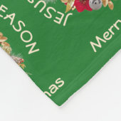 Green JESUS DIE GRÜNDE Weihnachtskrippe Krippe Fleecedecke (Ecke)