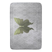 Green Jeweled Butterfly Badematte (Vorderseite Vertikal)