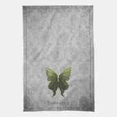 Green Jeweled Butterfly Geschirrtuch (Vertikal)