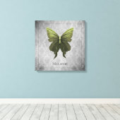 Green Jeweled Butterfly Leinwanddruck (Insitu (Holzboden))