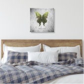 Green Jeweled Butterfly Leinwanddruck (Insitu (Schlafzimmer))