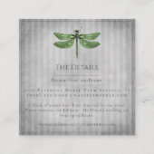 Green Jeweled Dragonfly Wedding Begleitkarte (Vorderseite)