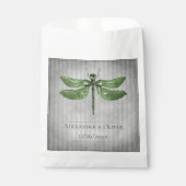 Green Jeweled Dragonfly Wedding Geschenktütchen (Vorderseite)