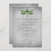 Green Jeweles Dragonfly Probe Dinner Einladung (Vorne/Hinten)
