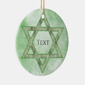 Green Jewish Star Keramik Ornament (Rechts)