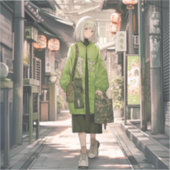 Green JK シール Seal|寿司娘 GenerativeAI Aufkleber (Vorderseite)