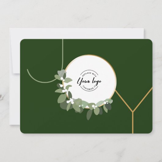 Green Joy Customizable Corporate Logo Weihnachten (Vorderseite)