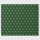 Green Joy Holiday Blätter Texas Shape Geschenkpapier (Flach)