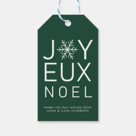 Green Joyeux Weihnachten Minimalistisch Holiday Geschenkanhänger