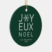 Green Joyeux Weihnachten Moderne Typografie Urlaub Keramik Ornament (Rechts)