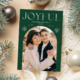 Green Joyful Snowflake Arch Foto Feiertagskarte