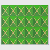 Green Joyoux Noel Wrapping Paper Geschenkpapier (Flach)