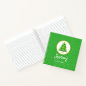 Green Joyoux Weihnachten Sparkling Spiral Notebook Notizblock (Innenseite)