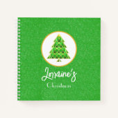Green Joyoux Weihnachten Sparkling Spiral Notebook Notizblock (Vorderseite)