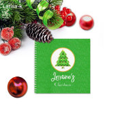 Green Joyoux Weihnachten Sparkling Spiral Notebook Notizblock