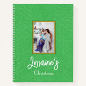 Green Joyoux Weihnachten Spiral Notebook Notizblock (Vorderseite)