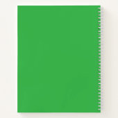 Green Joyoux Weihnachten Spiral Notebook Notizblock (Rückseite)