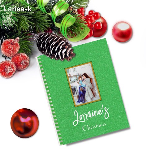 Green Joyoux Weihnachten Spiral Notebook Notizblock