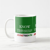 Green JUNETEENTH Personalisiert WISSEN SICH Kaffeetasse (Links)