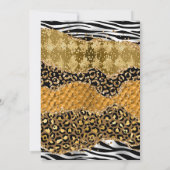 Green Jungle Safari Glitzer Agate Wedding Einladung (Rückseite)