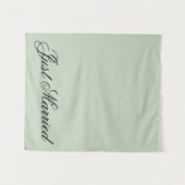Green Just Married Fabric Car Wedding Banner Sign Wandteppich (Vorderseite (Horizontal))