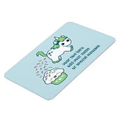 Green Kackend Unicorn Magnet (Linke Seite)
