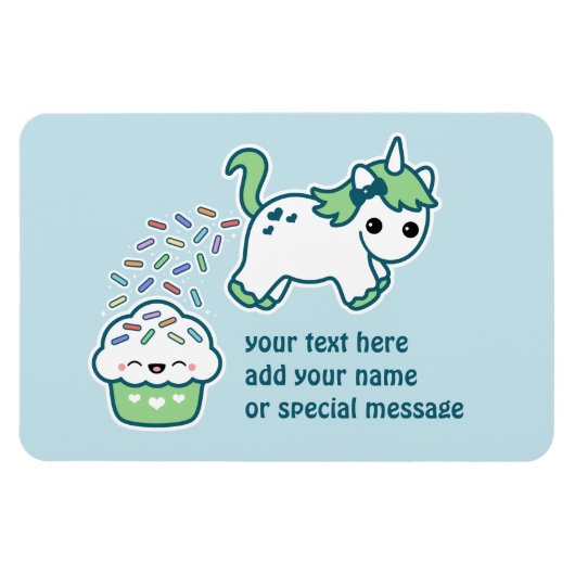 Green Kackend Unicorn Magnet (Horizontal)