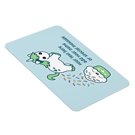 Green Kackend Unicorn Magnet (Rechte Seite)